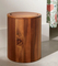 Small Acacia Wood Waste Basket Trash Can with Handles for Bathroom