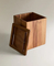 Luxury Acacia Wood Storage Box Wood Trash Can Dust Bin for Home
