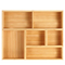 Compact 6-Pack Bamboo Storage Box Set for Bathroom, Office & Tea Storage & Cutlery & Drawer
