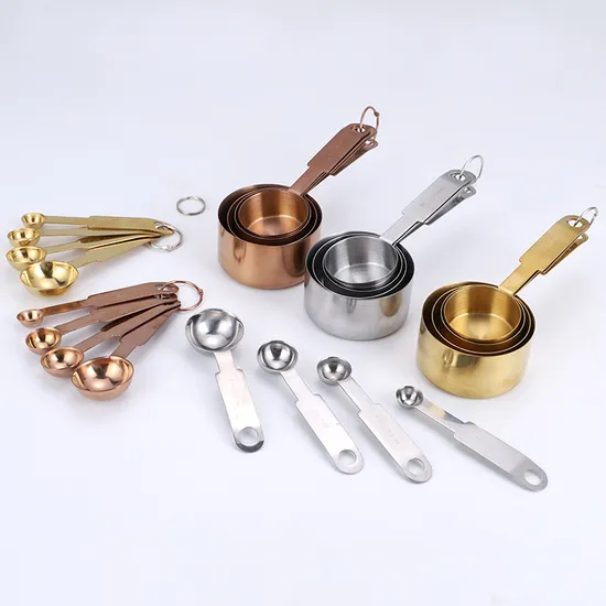 Food Grade Stainless Steel Anti-Rust Seasoning Measuring Spoons for Home Kitchen