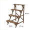 4-Layer Ladder Style Wooden Flower Rack Flower Shelf for Garden and Living Room