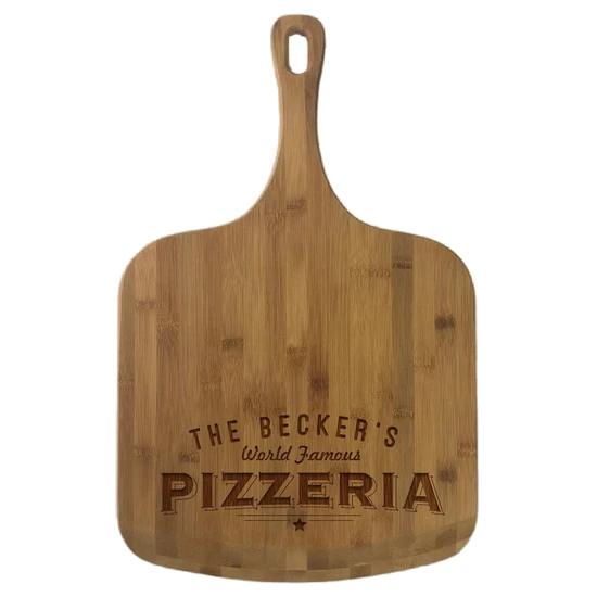 Large Laser Engraved Bamboo Serving Board Pizza Board 23.5" X 14.5"