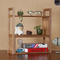 Study Wooden Desktop Bookshelf Desktop Organiser Flower Pot Stand