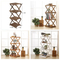 4 Tier Foldable Wooden Plant Stand Pot Shelf Outdoor Flower Storage Rack