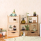 Extendable Multi-Layer Solid Wood Table Shelf Vintage Shelf Bay Window Office Flower Stand