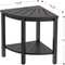 Luxury Black Color Bamboo Corner Shower Stool Bathroom Storage Stool