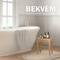 Bamboo Shower Stool Shower Bench with 2-Tier Storage Shelf for Bathroom