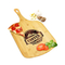 Double Sided 24X15 Inch Bamboo Pizza Chopping Board Pizza Peel