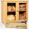 Multifunctional 2 Layer Bamboo Bread Box with Cutting Board for Kitchen Counter and Bakery