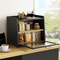 Durable Black Color 2-Tier Bamboo Kitchen Bread Storage Box