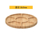 Retro - Style 4 Divided Bamboo Serving Tray Wooden Dining Plate
