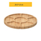 Supply 4 Divided Bamboo Serving Dish Food Tray