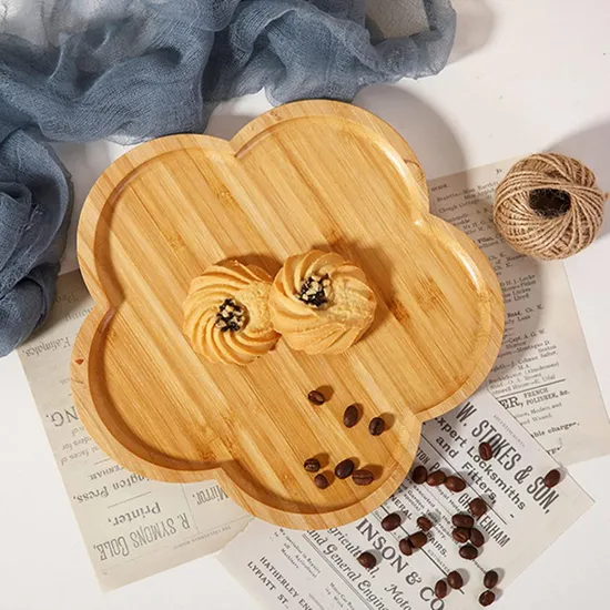 Natural Round Bamboo Dinner Plate for Children