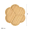 8 Inch 4 Divided Bamboo Multipurpose Bamboo Serving Plates for Dining/Coffee Table /Charcuterie