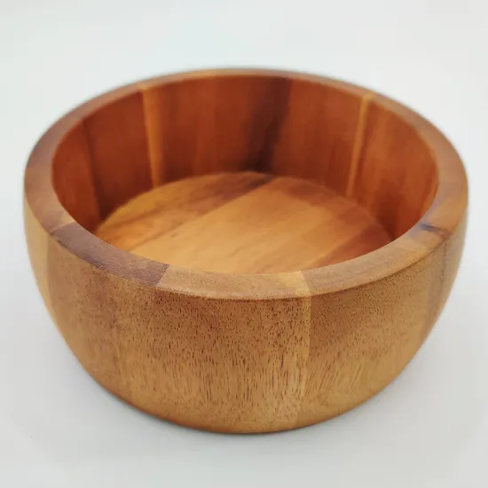 Small and Round Acacia Wood Fruit Bowl Salad Bowl