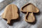 Stylish Mushroom and Acorns Shaped Acacia Wood Serving Plates for Snack / Nuts