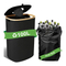 Wholesale Fodable and Waterproof Oval Bamboo Fabric Sundries Collection Bucket for Bottles and Can Storage