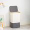 Large - Capacity Two - Tone Bamboo - Oxford Fabric Laundry Storage Basket for Bedroom