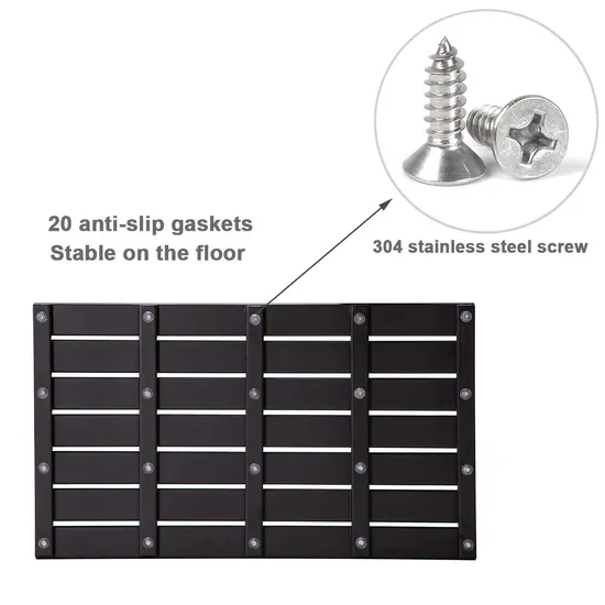 Black Bamboo Shower Mat Bath Mat for Household Use