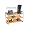 3-Tiers Bamboo Shoes Rack Shelf Organizer for Entryway