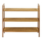 3-Tier Long Natural Bamboo Shoe Rack for Living Room