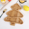 Christmas Bell - Shaped Bamboo Serving Platter Display Plates for Nuts / Snacks