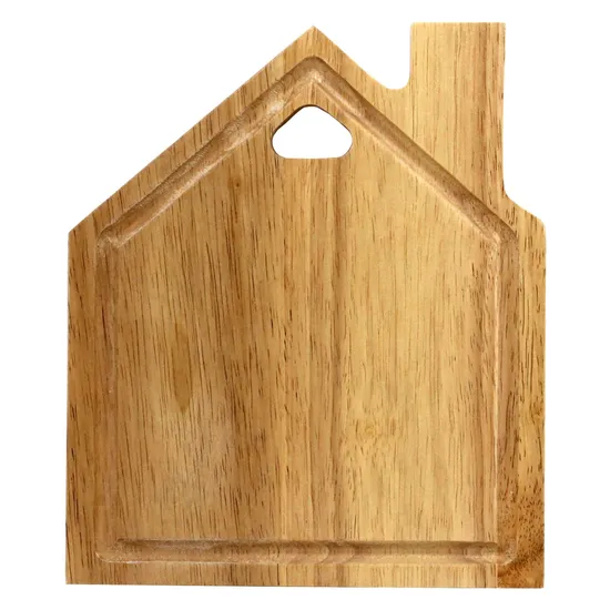 Houseshape Acacia Wood Serving Board Fruit Cutting Board with Hanging Hole