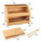 2-Tier Large Capacity Food and Bread Storage Bin Bread Box for Kitchen Counter