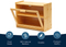 Transparent Rectangular Bamboo Bread and Pastry Storage Box for Snack