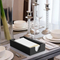 Black Rectangle Bamboo Napkin Holder Paper Towel Dispenser