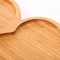 Attractive 3 Divided Heart - Shaped Wooden Tray Bamboo Plate for Serving Food