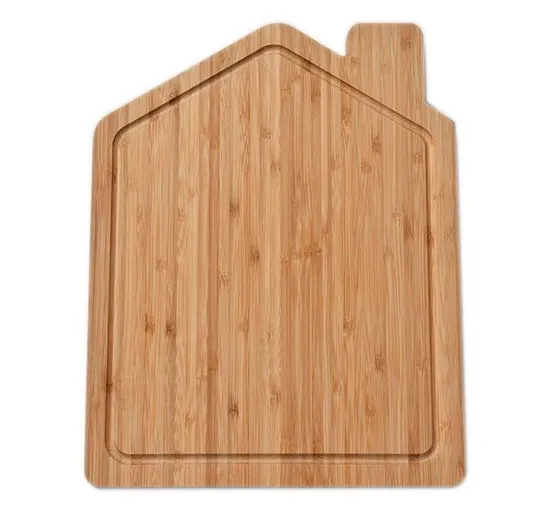 Charming House-Shaped Bamboo Serving Board for Unique Gifts