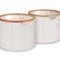Round Fabric Laundry Basket Bathroom Basket with Bamboo Circle for Sundries/ Toy Storage
