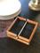 Acacia Wood Napkin Holder with Weighted Stainless Steel Center Bar