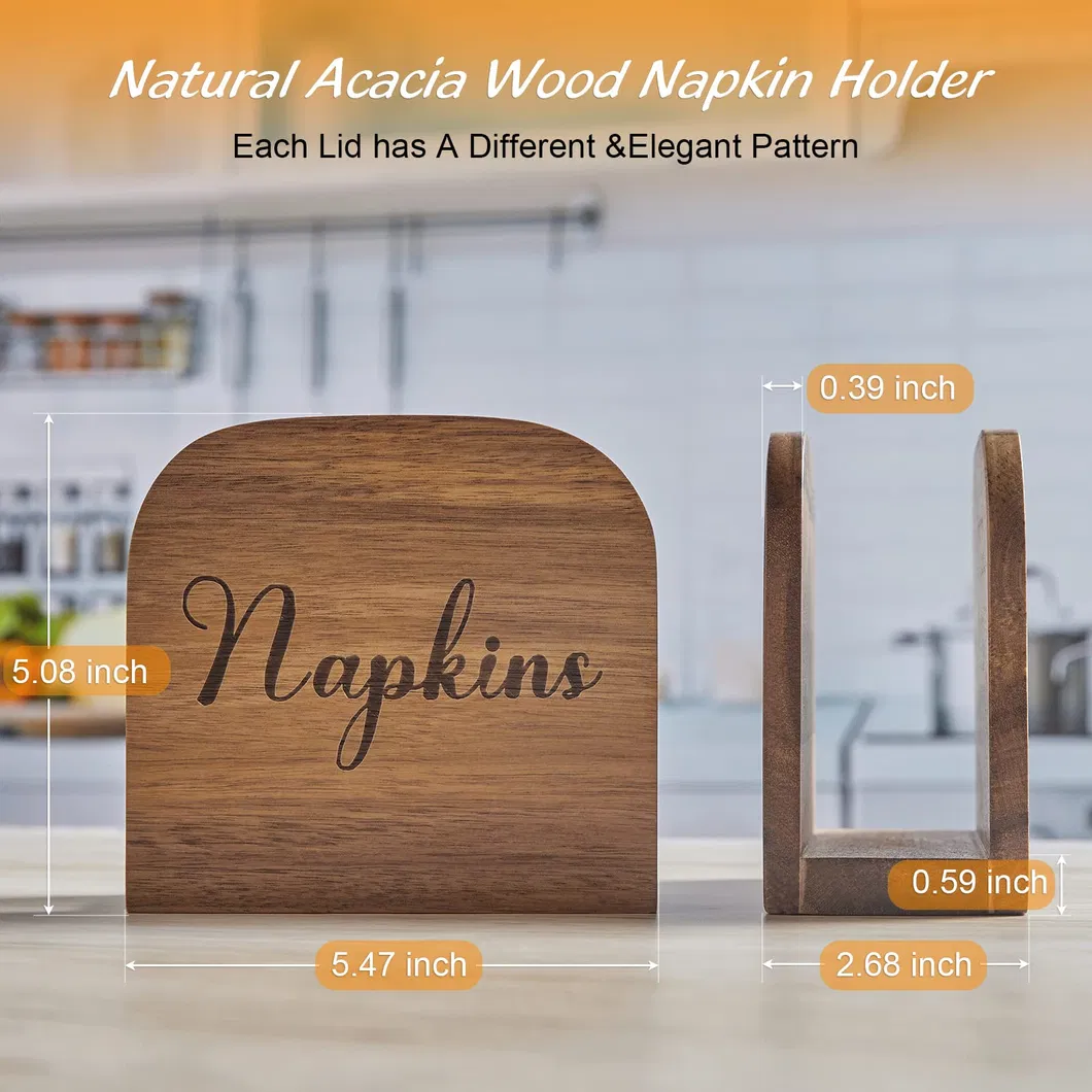 Acacia Wood Napkin Holder for Table