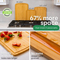 Large Bamboo Chopping Block Set of 3 for Fruit Vegetable Cutting