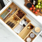 5 - Piece Bamboo Drawer Organizer Set Bamboo Storage Box for Bathroom, Kitchen & Office