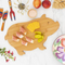 Adorable Pig-Shaped Bamboo Fruit Chopping Board for Kitchen Use