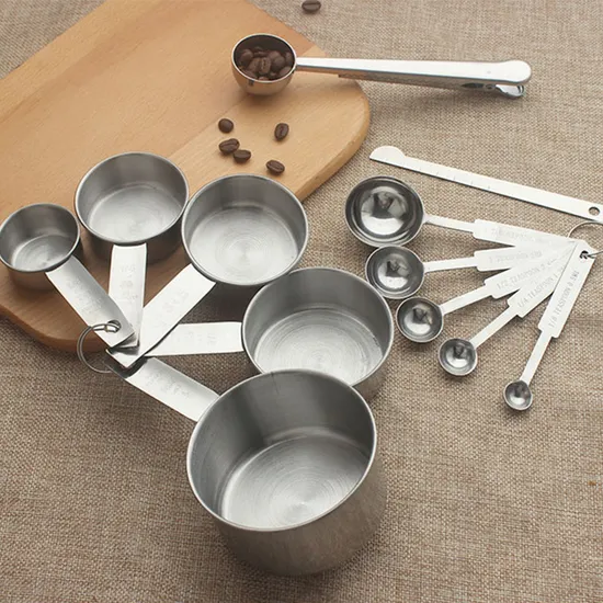 Wholesale Price Custom Logo Stainless Steel Measuring Scoop Espresso Coffee Matcha Stainless Steel Measuring Spoon Set
