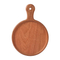 Custom Round Ebony Wood Pizza Serving Plate / Tray with Handle