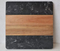 Square Solid Wood Marble Bread Toast Fruit Cutting Board for Kitchen