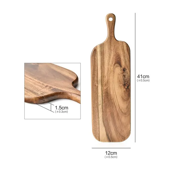 Personalized Wood Food Cutting Board with Handle