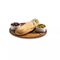 Ceramic Condiment Set Sauce Dish on Acacia Wood Base