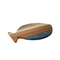 Fish Shape Black Marble and Wooden Chopping Board for Fruit / Snack