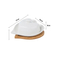 Heart-Shaped Stoneware/Porcelain Covered Butter Dish Butter Container with Bamboo Tray