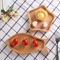 Cute Pig Shape Wooden Bamboo Dinner Plates for Kids