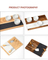 Rubber Wood Cutting Board with Slate and 3 Dips Cups