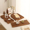 Decorative Wood Serving Tray Bread Cutting Board with Groove