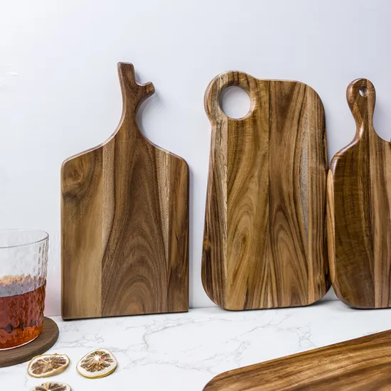 Large Irregular Shape Wood Steak Bread Sushi Serving Board