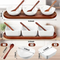 Acacia Wood Tray with 3 Ceramic Dipping Bowls and Square Sauce Dishes